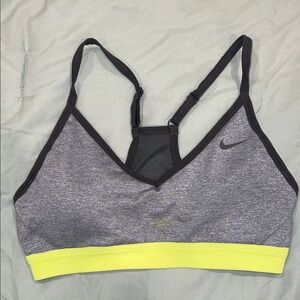 Nike Women's Black and Yellow Sports Bra